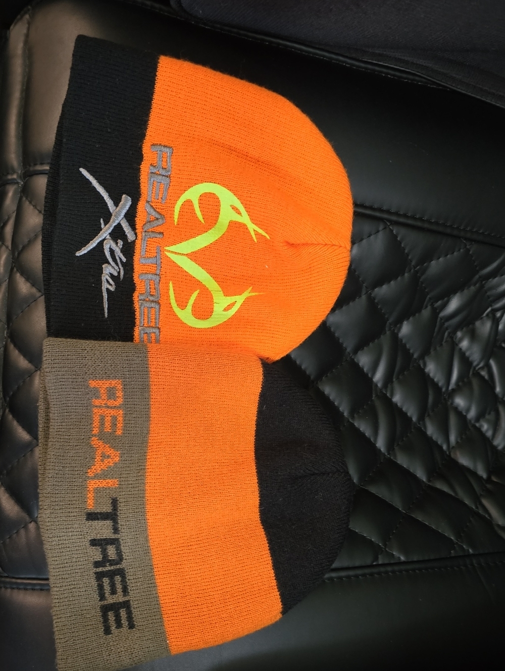 Realtree Orange, Black & Brown Knit Beanies - 2 Pack